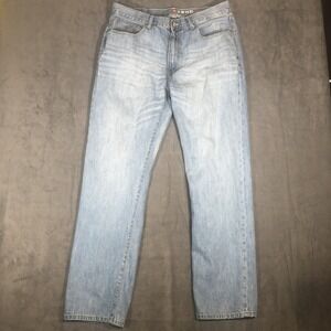 Izod Jeans Mens Blue Denim Regular Fit Straight Leg 36 X 34 Preowned